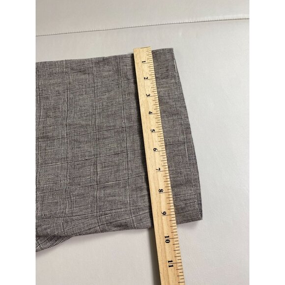 Banana Republic Linen Blend Plaid Bermuda Shorts Size 8 Brown Capsule Classic - Picture 8 of 16